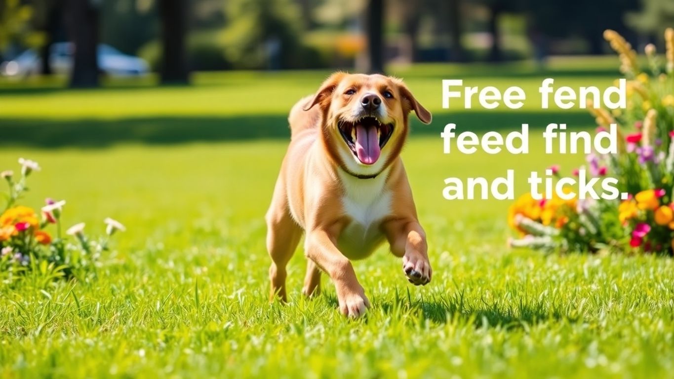 Happy dog enjoying the outdoors without fleas or ticks.